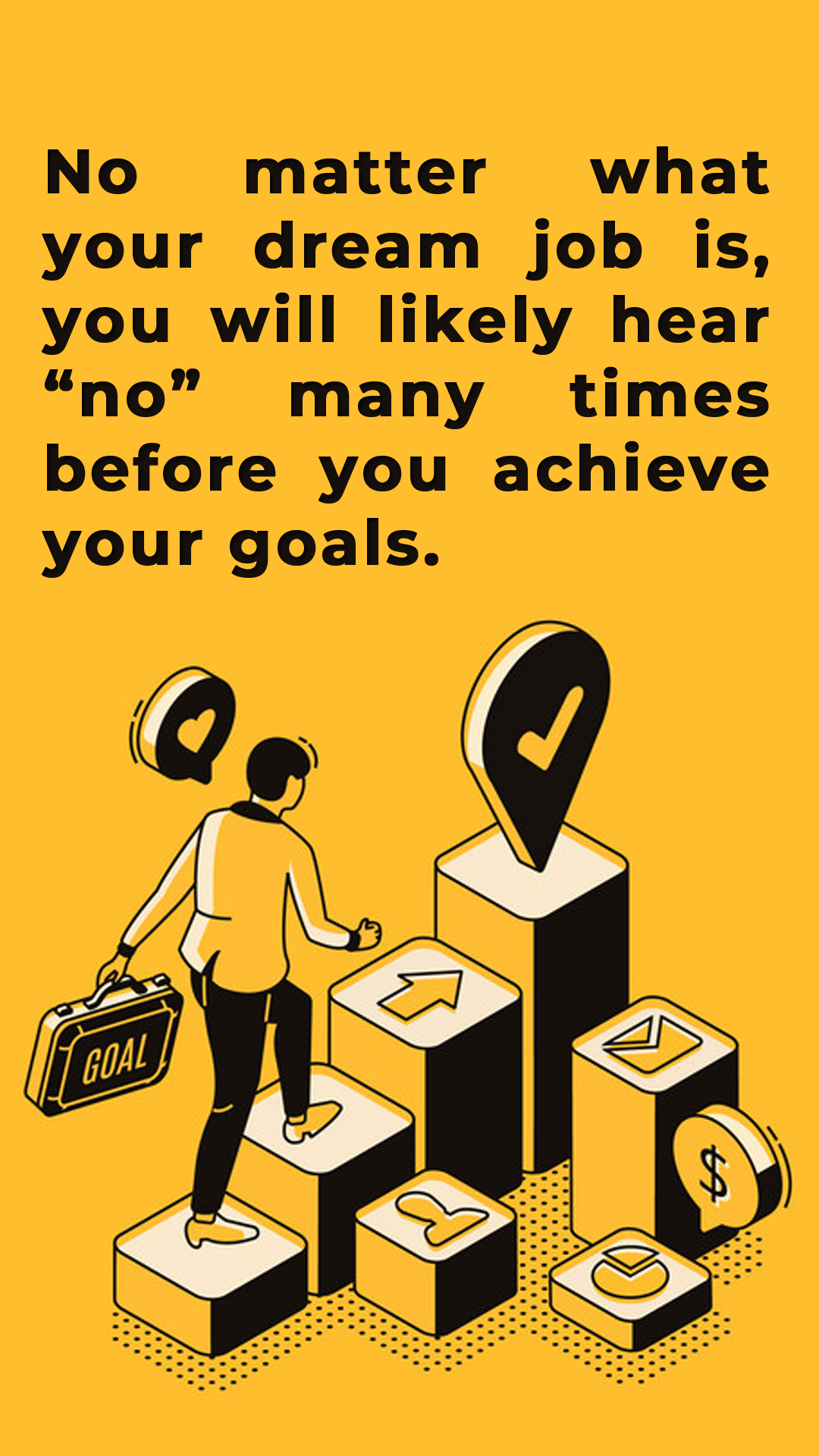 No matter what your dream job is, you will likely hear no many times before you achieve your goals.