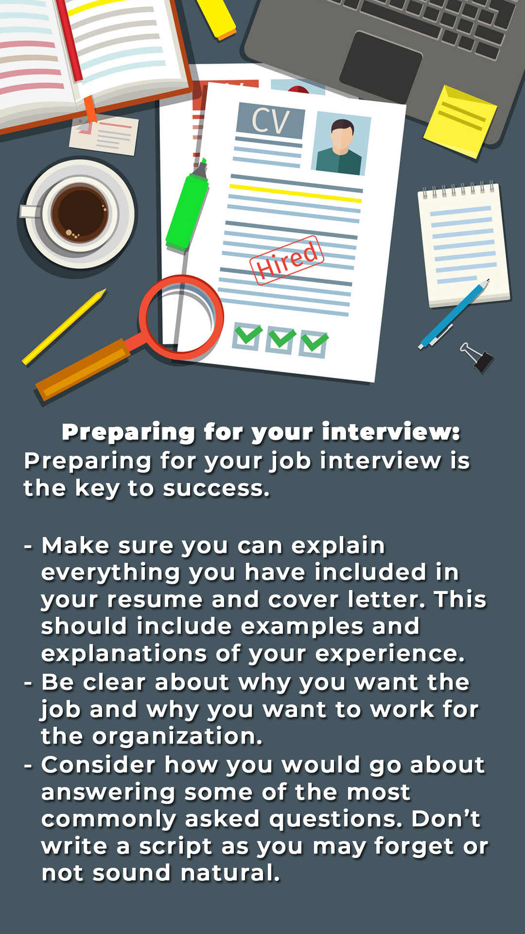 PREPARING FOR YOUR INTERVIEW