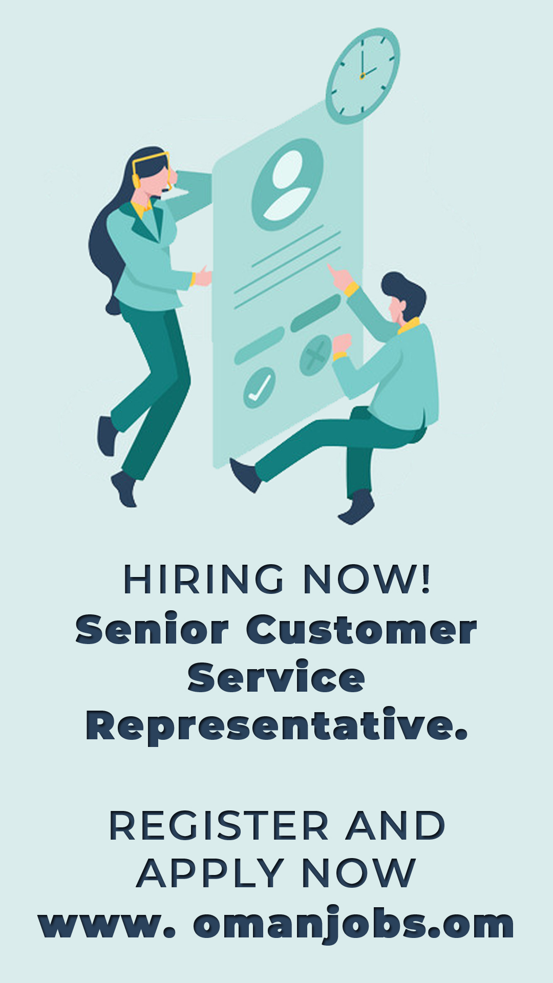 HIRING NOW! Senior Customer Service Representative.